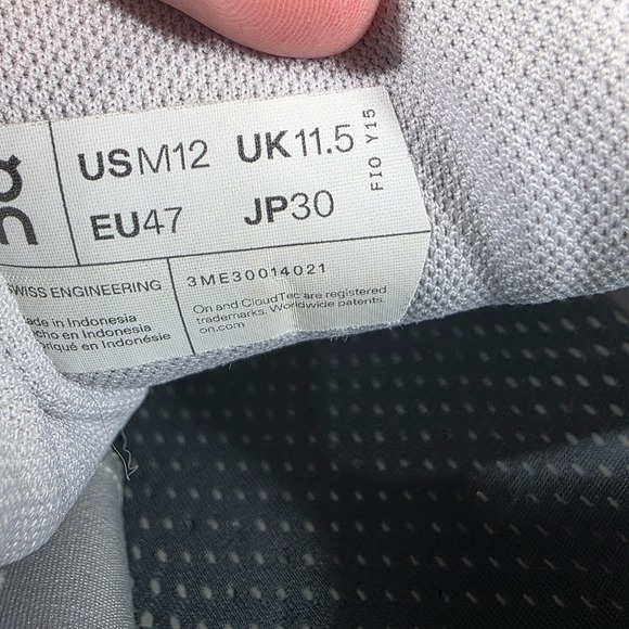 On Cloudgo Mens Running Shoes White Gray CloudTec Sneakers US 12 3ME30014021 - Picture 8 of 8